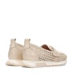 MOCASÍN ENREJADO DE PIEL PARA MUJER DE HISPANITAS RHV264856 MARRAKECH BEIGE