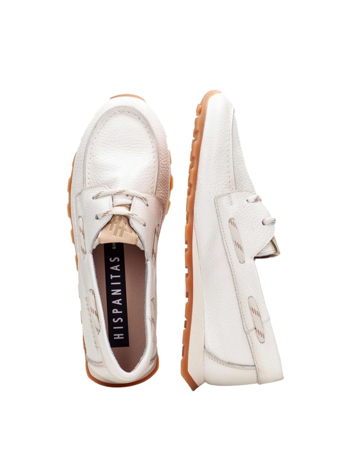ZAPATOS DE PIEL CON CORDONES PARA MUJER HISPANITAS HV264603 BOLERO-V26 BEIGE