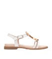 SANDALIA DE TIRAS CON ADORNO DE INFINITO PARA MUJER HISPANITAS BALI CHV264765 BEIGE