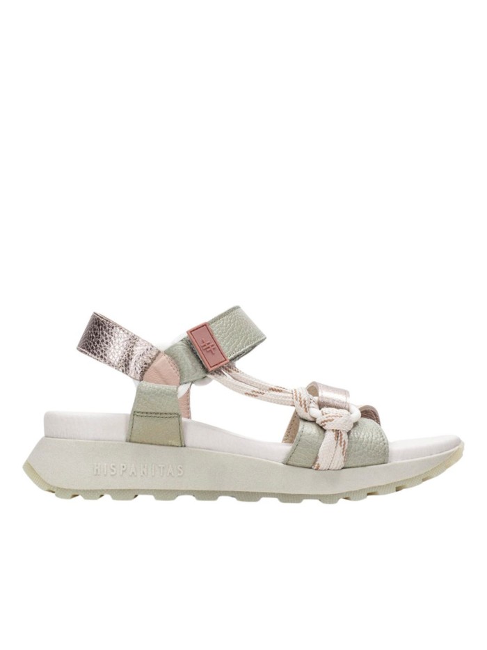 SANDALIAS SPORT EN TENDENCIA DE PIEL PARA MUJER HISPANITAS AMBAR CHV264869 ALGA
