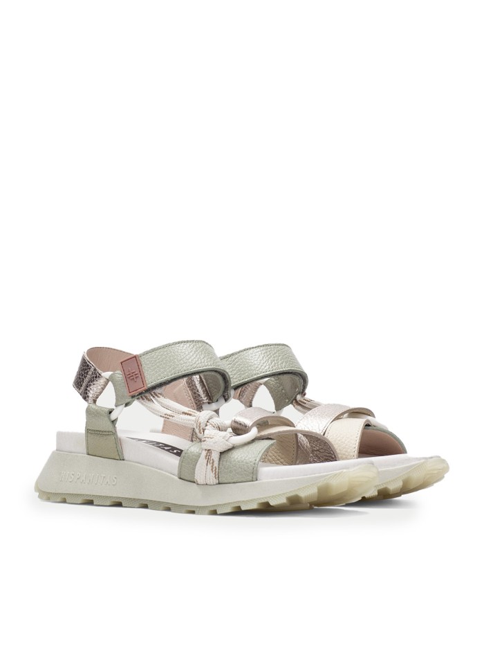 SANDALIAS SPORT EN TENDENCIA DE PIEL PARA MUJER HISPANITAS AMBAR CHV264869 ALGA