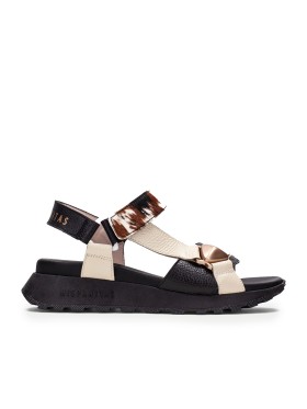 SANDALIA SPORT DE MUJER CON DETALLES PONY HISPANITAS AMBAR CHV264807 NEGRO