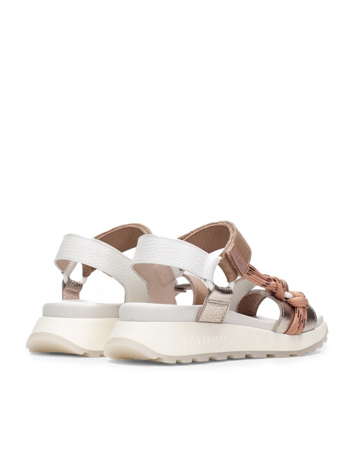 SANDALIAS CASUAL LIGERAS DE PIEL PARA MUJER HISPANITAS AMBAR CHV264807 CAVA