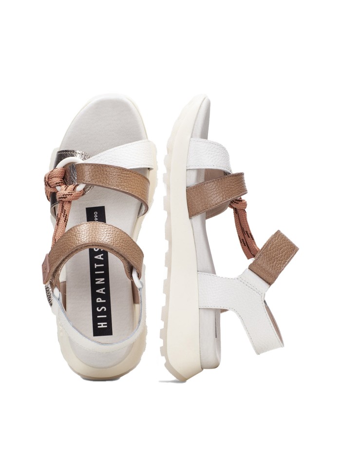 SANDALIAS CASUAL LIGERAS DE PIEL PARA MUJER HISPANITAS AMBAR CHV264807 CAVA