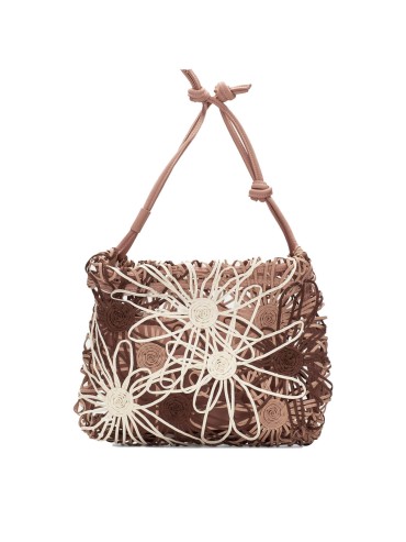 BOLSO DE HOMBRO NATURAL PARA MUJER HISPANITAS BV264729 MARRÓN