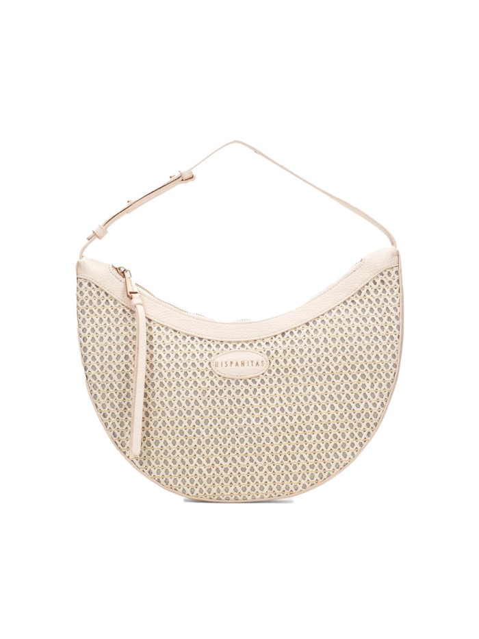 BOLSO HOBBO DE RAFIA PARA MUJER HISPANITAS MARRAKECH CREMA BV264718