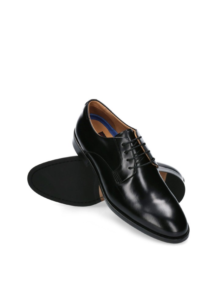 ZAPATOS CON CORDONES DE PIEL DE VESTIR PARA HOMBRE HOBBS- 2 NEGRO