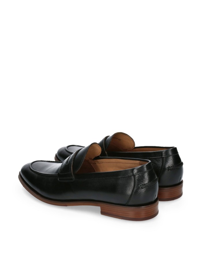 MOCASINES DE PIEL CON ANTIFAZ PARA HOMBRE HOBBS 4 NEGRO