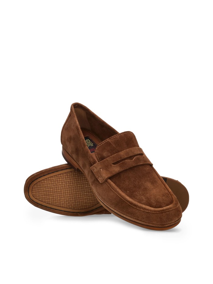 MOCASINES DE VESTIR EN PIEL DE SERRAJE CON ANTIFAZ PARA HOMBRE HOBBS 6 CUERO