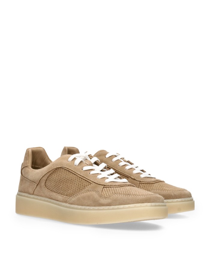 ZAPATILLAS URBANAS DE PIEL CON CORDONES PARA HOMBRE HOBBS 7 TAUPE