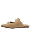 SANDALIAS PLANAS BAERFOOT DE DOBLE HEBILLA PARA MUJER INTERBIOS 1005 BEIGE