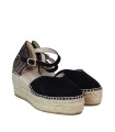 ALPARGATAS DE CUÑA DE YUTE PARA MUJER MACARENA JAVA 26 NEGRO