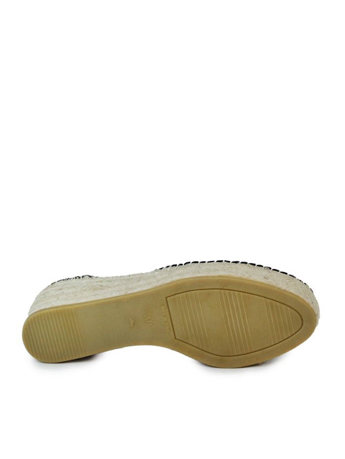 ALPARGATAS DE CUÑA DE YUTE PARA MUJER MACARENA JAVA 26 NEGRO