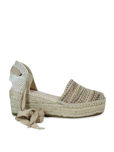 ALPARGATAS DE CUÑA DE YUTE PARA MUJER MACARENA JAVA 84 JULIETA TAUPE