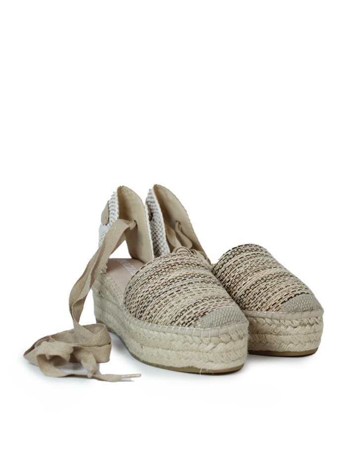 ALPARGATAS DE CUÑA DE YUTE PARA MUJER MACARENA JAVA 84 JULIETA TAUPE
