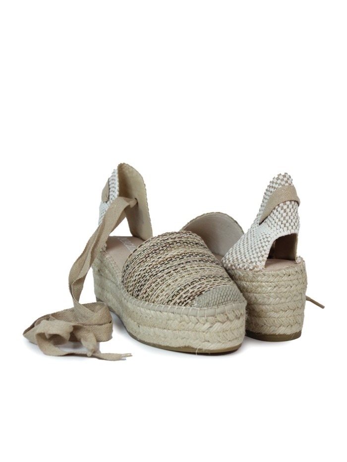 ALPARGATAS DE CUÑA DE YUTE PARA MUJER MACARENA JAVA 84 JULIETA TAUPE