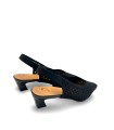 ZAPATO DE SALÓN DESTALONADO PARA MUJER MISS ELASTIC Parigi Calado NEGRO