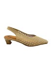 ZAPATO DE SALÓN DESTALONADO PARA MUJER MISS ELASTIC Parigi Calado BEIGE