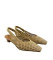 ZAPATO DE SALÓN DESTALONADO PARA MUJER MISS ELASTIC Parigi Calado BEIGE