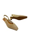 ZAPATO DE SALÓN DESTALONADO PARA MUJER MISS ELASTIC Parigi Calado BEIGE