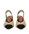 ZAPATOS DESTALONADOS DE TEJIDO ADAPTABLE CON TACÓN MISS ELASTIC 076535-65-77/77 BICOLOR
