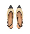 ZAPATOS DESTALONADOS DE TEJIDO ADAPTABLE CON TACÓN MISS ELASTIC 076535-65-77/77 BICOLOR