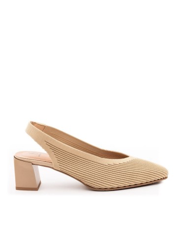 ZAPATO ADAPTABLE DESTALONADO PARA MUJER MISS ELASTIC MIL RAYAS CAMEL