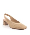 ZAPATO ADAPTABLE DESTALONADO PARA MUJER MISS ELASTIC MIL RAYAS CAMEL