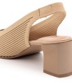 ZAPATO ADAPTABLE DESTALONADO PARA MUJER MISS ELASTIC MIL RAYAS CAMEL