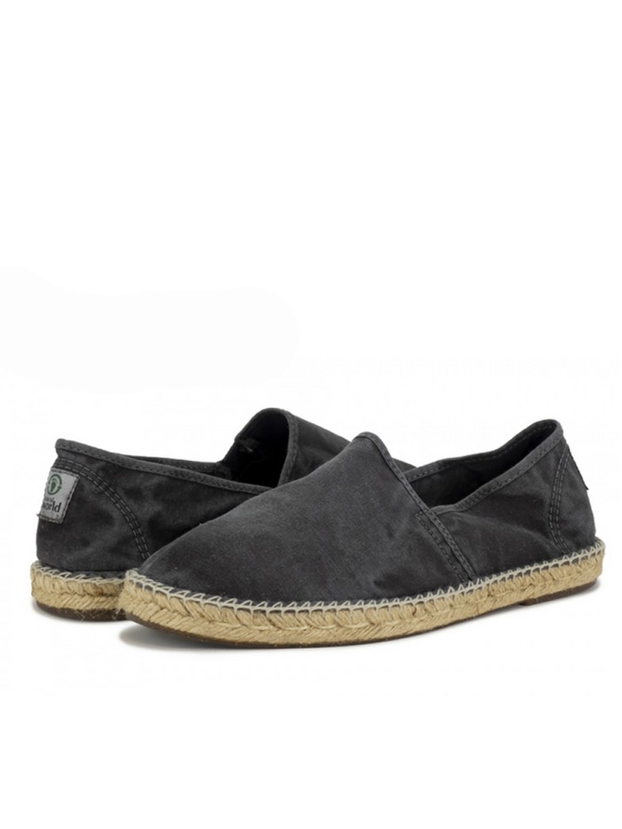 ESPARTEÑAS DE YUTE EN TENDENCIA PARA CABALLERO NATURAL WORLD OLD TREBOL 325E NEGRO