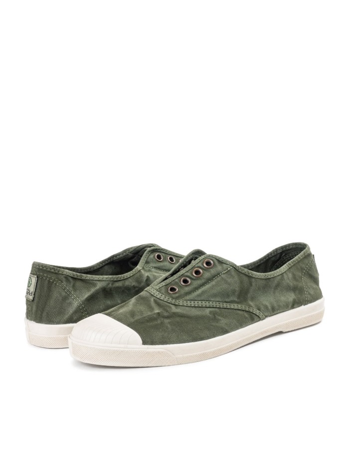 ZAPATILLAS VERDES CON PUNTERA DE GOMA SIN CORDONES PARA HOMBRE NATURAL WORLD OLD CONDOR 3102E