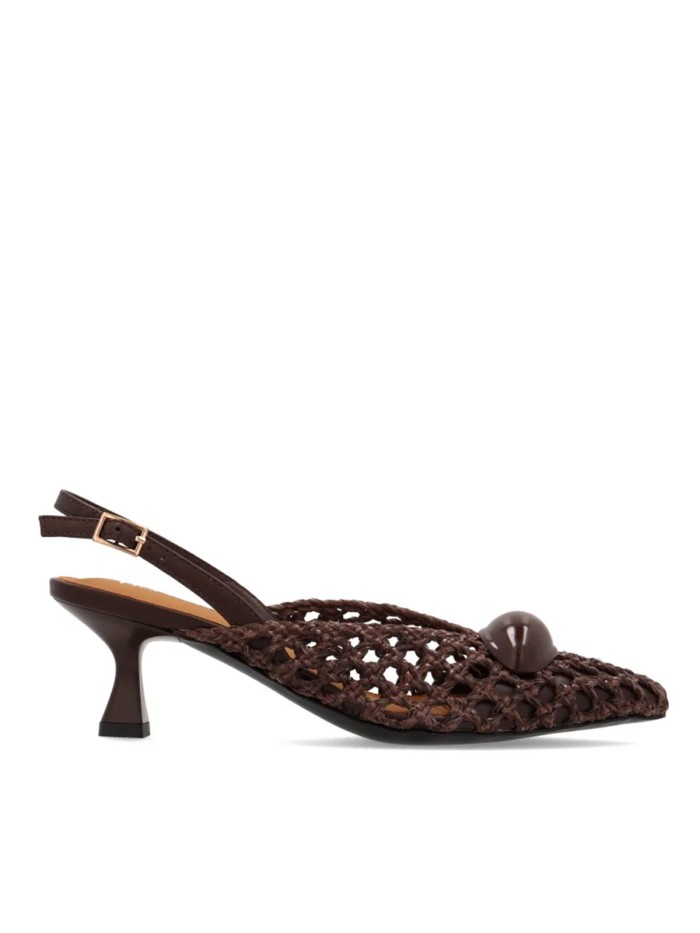 ZAPATO DE TACÓN CALADO PARA MUJER NOA HARMON SWAN MARRÓN