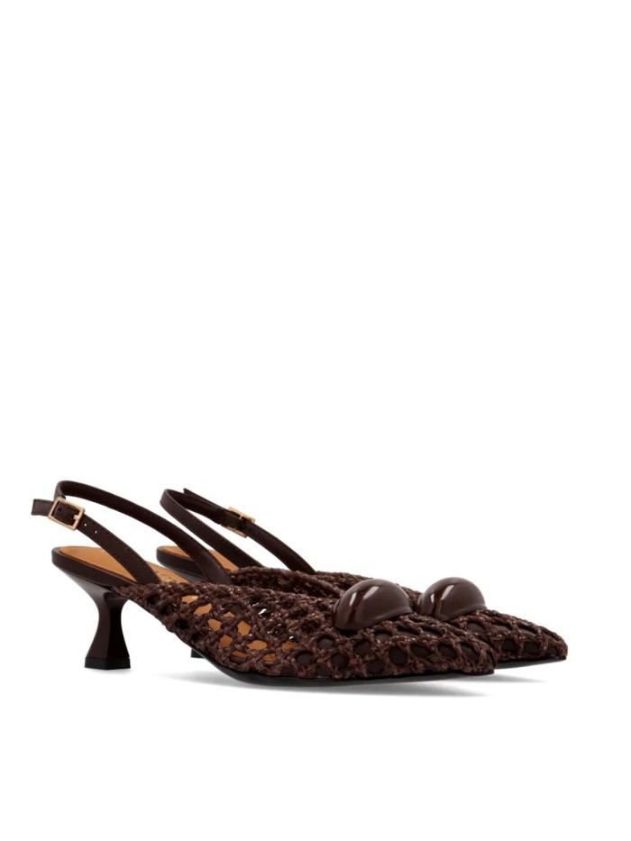 ZAPATO DE TACÓN CALADO PARA MUJER NOA HARMON SWAN MARRÓN