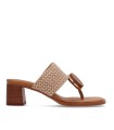 SANDALIA DE TACÓN CON DETALLE DE JOYA PARA MUJER NOA HARMON JUDE BEIGE