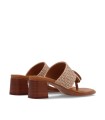 SANDALIA DE TACÓN CON DETALLE DE JOYA PARA MUJER NOA HARMON JUDE BEIGE