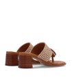 SANDALIA DE TACÓN CON DETALLE DE JOYA PARA MUJER NOA HARMON JUDE BEIGE