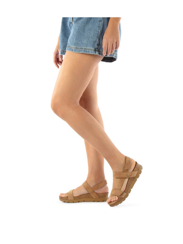 SANDALIAS BIO DE VELCROS PARA MUJER PANAMA JACK SELMA B10 CUERO