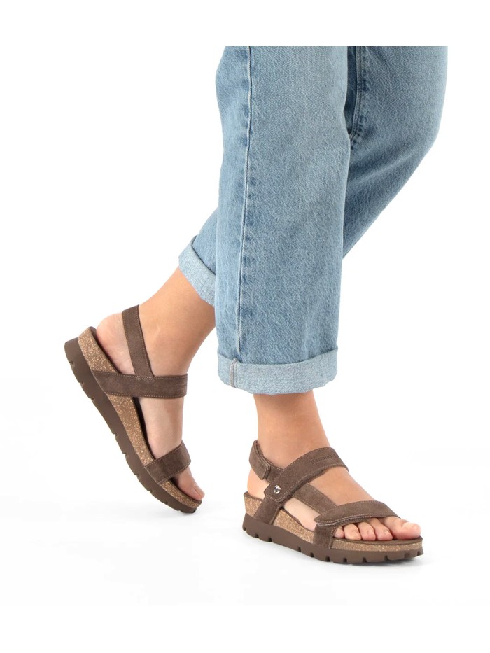 SANDALIAS BIO DE VELCROS PARA MUJER PANAMA JACK SELMA B18 STONE