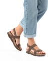 SANDALIAS BIO DE VELCROS PARA MUJER PANAMA JACK SELMA B18 STONE