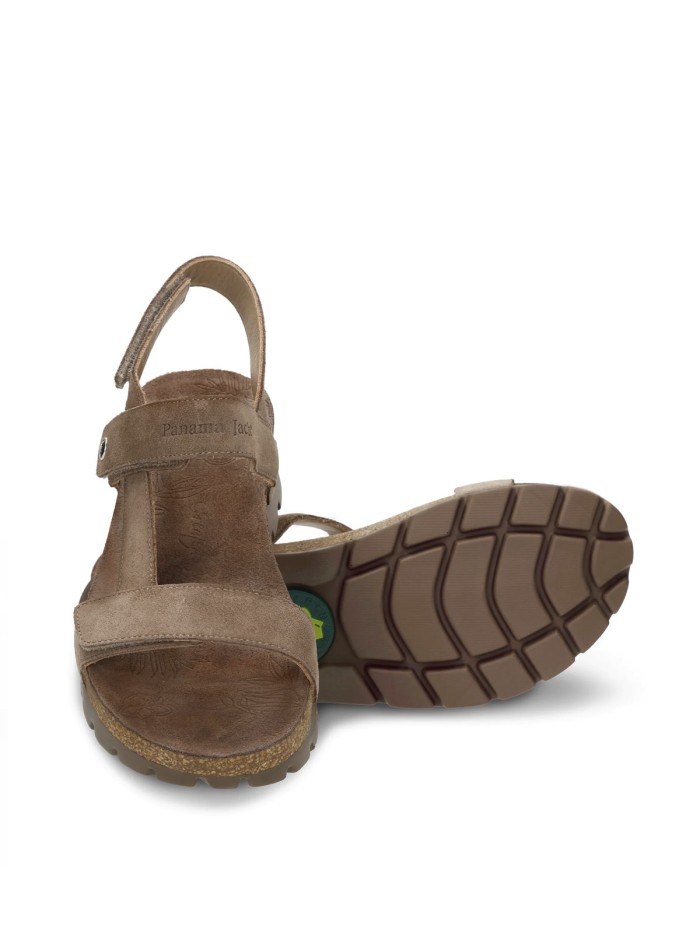 SANDALIAS BIO DE VELCROS PARA MUJER PANAMA JACK SELMA B18 STONE