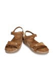 SANDALIAS DE PIEL VELOUR CON CUÑA BAJA PARA MUJER PANAMA JACK SULIA B26 CUERO