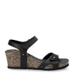SANDALIAS DE PIEL CON CUÑA PARA MUJER PANAMA JACK JULIA BASIC B1 NEGRO