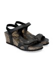 SANDALIAS DE PIEL CON CUÑA PARA MUJER PANAMA JACK JULIA BASIC B1 NEGRO