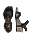 SANDALIAS DE PIEL CON CUÑA PARA MUJER PANAMA JACK JULIA BASIC B1 NEGRO