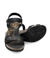 SANDALIAS DE PIEL CON CUÑA PARA MUJER PANAMA JACK JULIA BASIC B1 NEGRO
