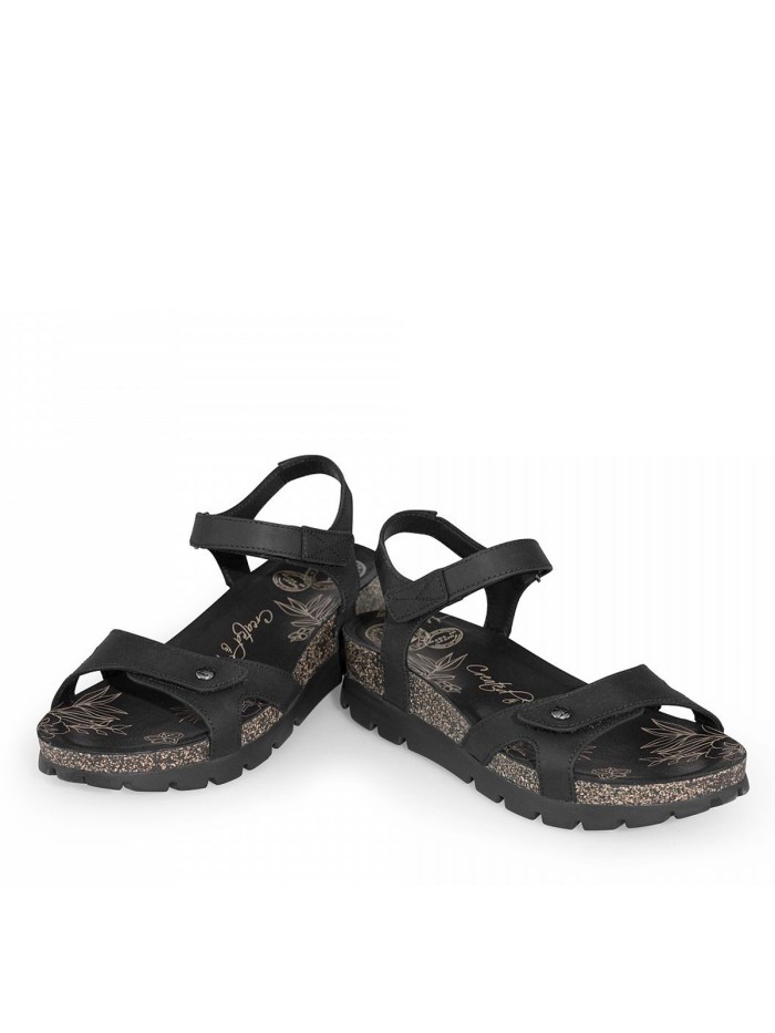 SANDALIAS DE PIEL PANAMA JACK PARA MUJER SULIA BASICS B2 NEGRO