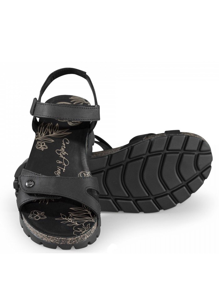 SANDALIAS DE PIEL PANAMA JACK PARA MUJER SULIA BASICS B2 NEGRO