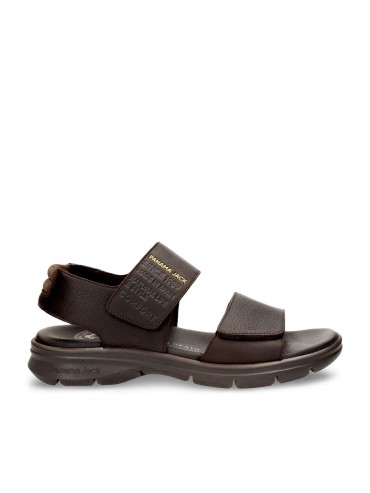 SANDALIAS DE PIEL CON VELCRO PARA CABALLERO PANAMA JACK RUSELL C2 MARRÓN
