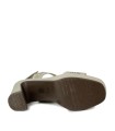 SANDALIAS DE PIEL METALIZADA CON TACÓN PARA MUJER PENELOPE 6420 PLATINO