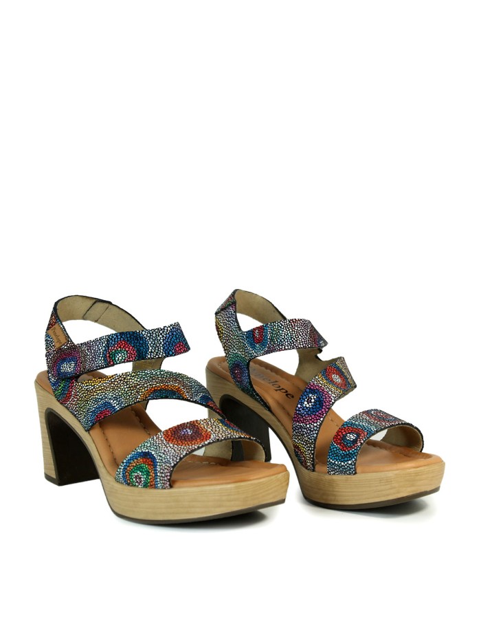 SANDALIAS MULICOLOR DE TACÓN PARA MUJER PENELOPE 6472